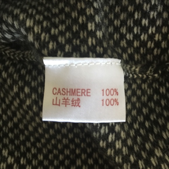 Men’s Contrast Trim V Neck Cashmere Sweater XL - Picture 7 of 7